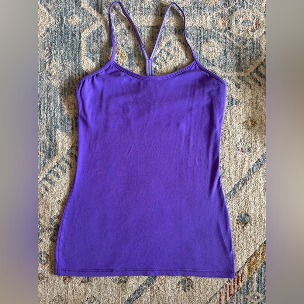 Lululemon Power Y Tank *Luon Light Power Purple Size 6 - Picture 2 of 5